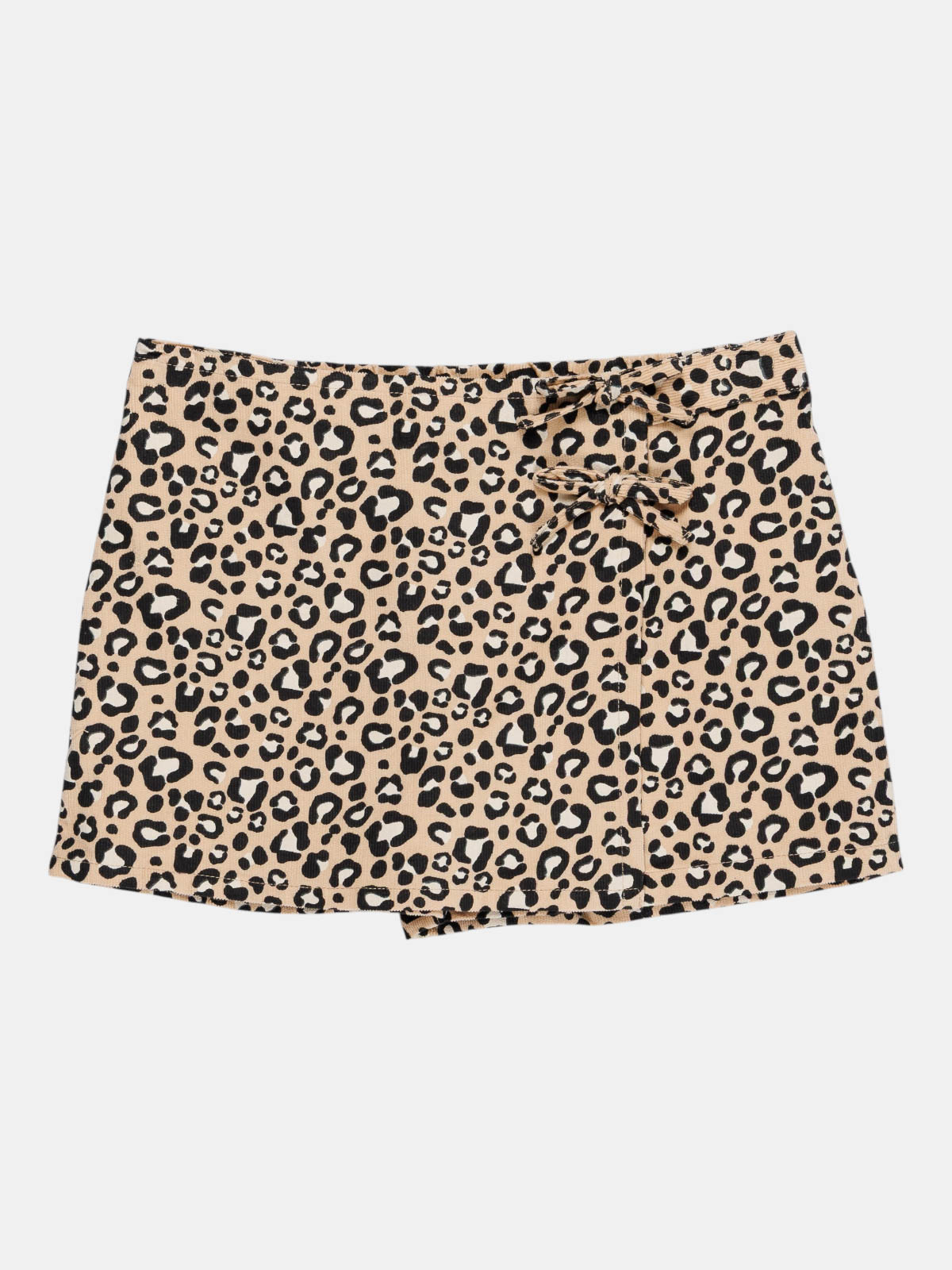 Jupe short léopard noeuds fille (3-12A) Jupe short léopard noeuds fille (3-12A)