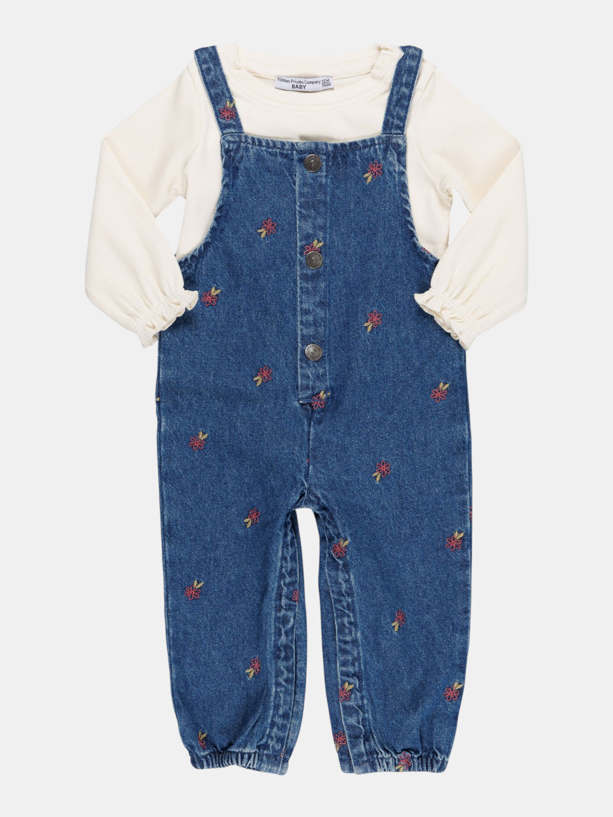 Ensemble t-shirt/salopette fille (3-36M)
