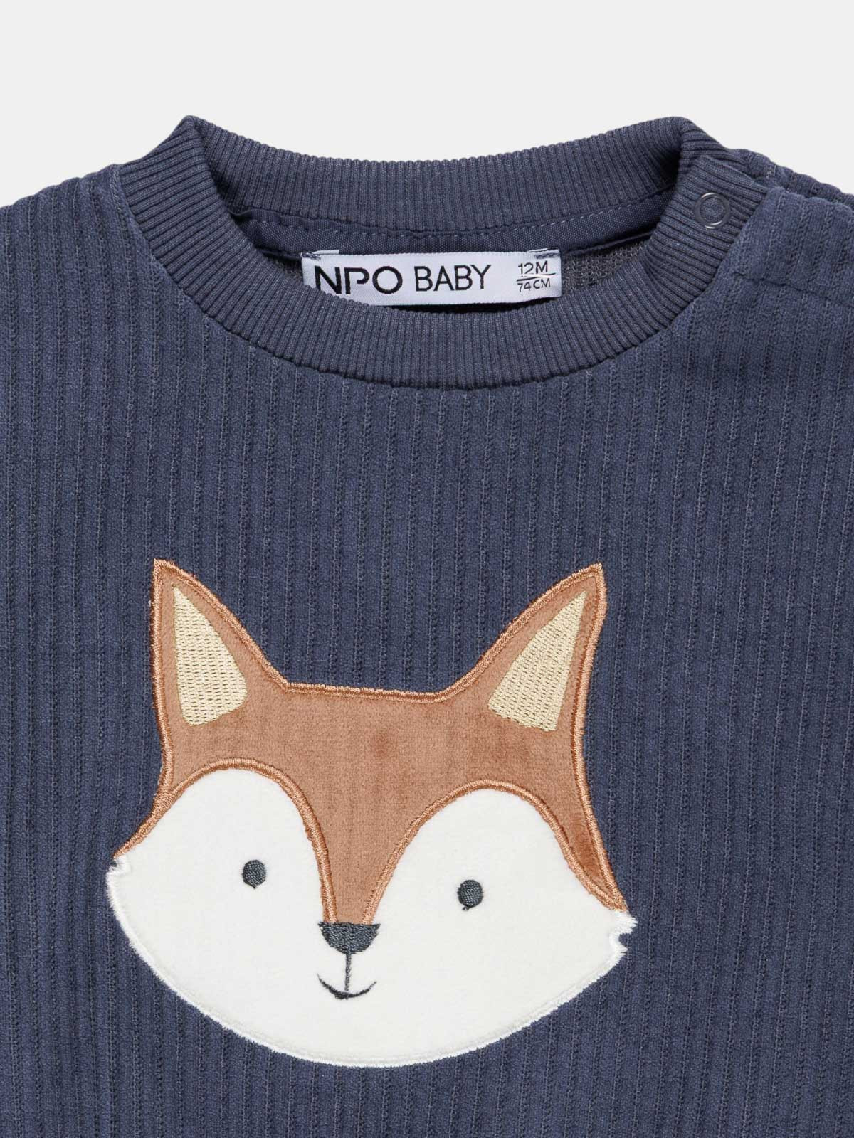 Sweat en velours renard garçon (3-36M) Sweat en velours renard garçon (3-36M)