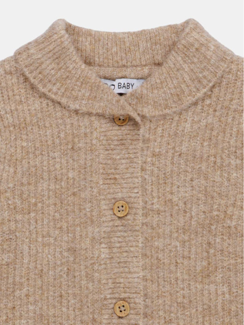 Gilet boutonné tahini...