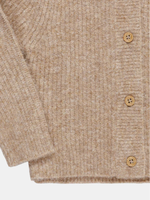 Gilet boutonné tahini...