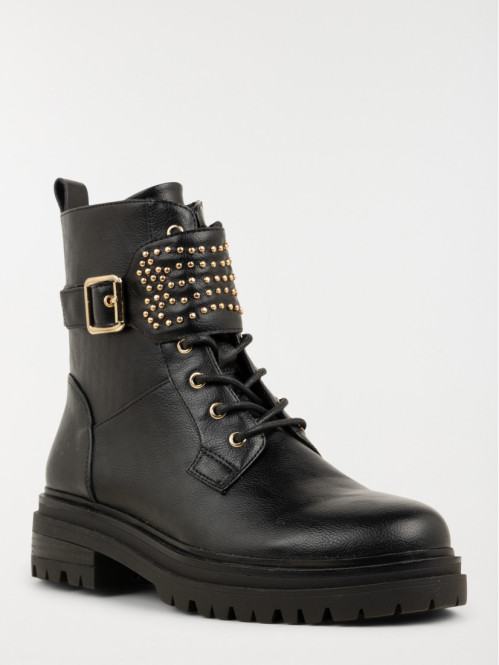 Bottines à lacets studs...