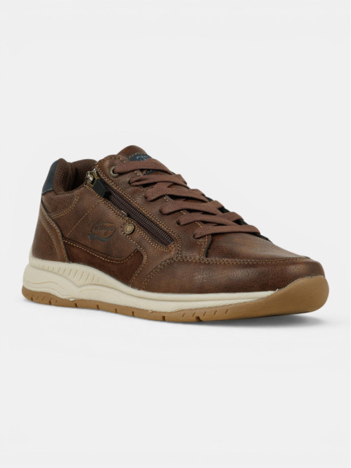 Basket à lacet marron homme...