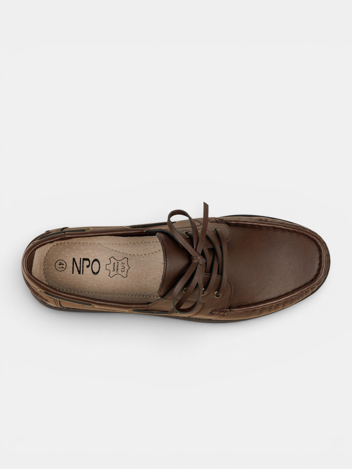 Chaussure bateau marron homme (40-45)
