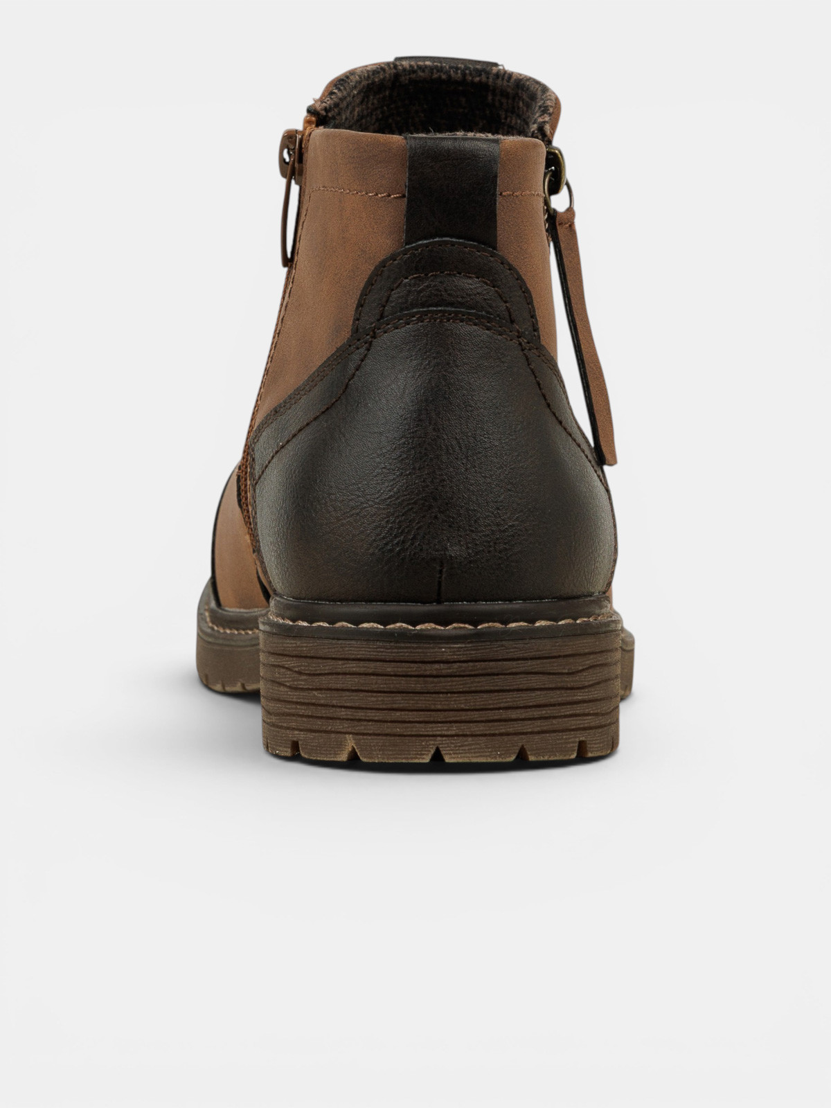 Boots marrons zippées homme (40-45) Boots marrons zippées homme (40-45)