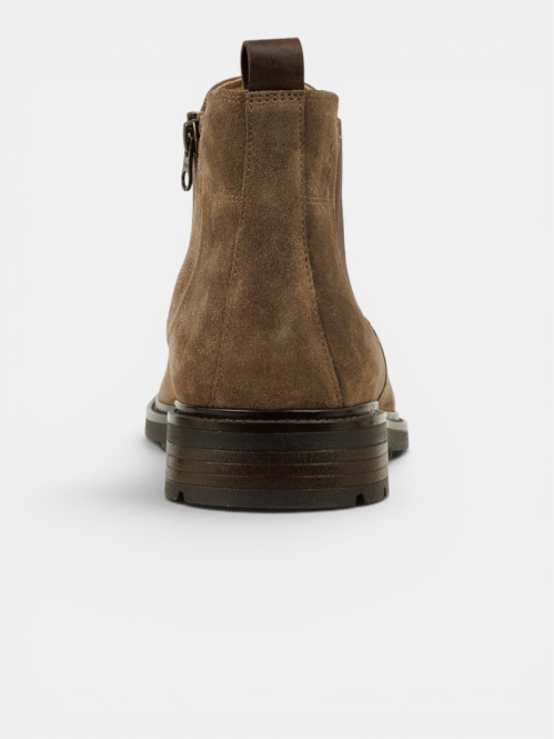 Boots en cuir marron homme...
