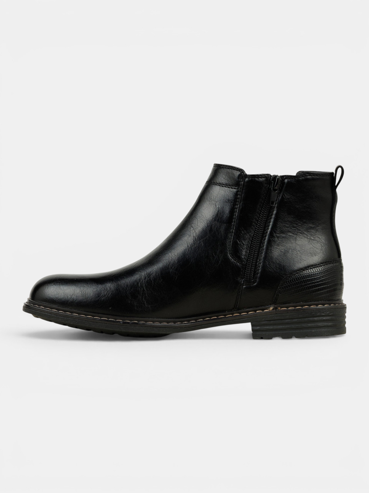 Boots noires zippées homme (40-46)