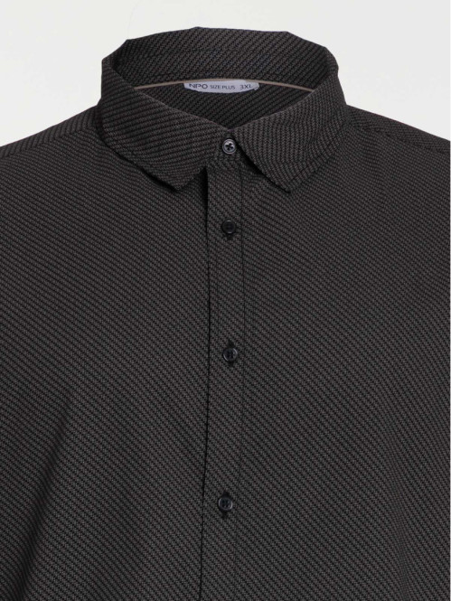 Chemise noire grande taille...