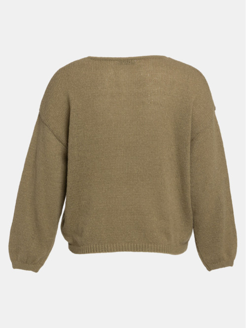 Pull col V grande taille femme