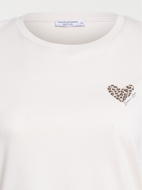 T-shirt motif coeur grande...