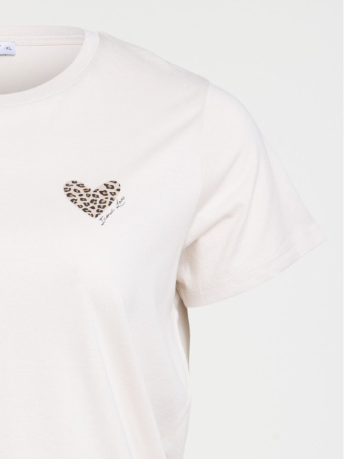 T-shirt motif coeur grande...