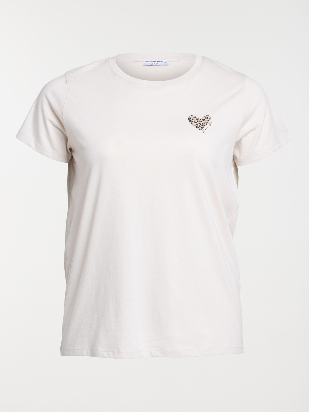 T-shirt motif coeur grande taille femme T-shirt motif coeur grande taille femme