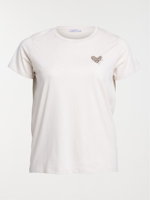 T-shirt motif coeur grande...