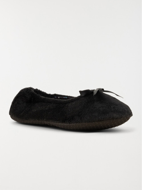 Chausson ballerine noir femme (36-41)