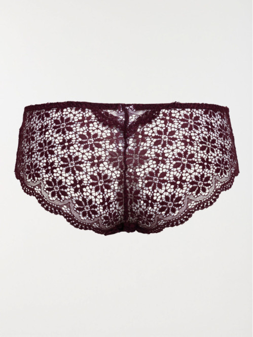 Shorty dentelle bourgogne...