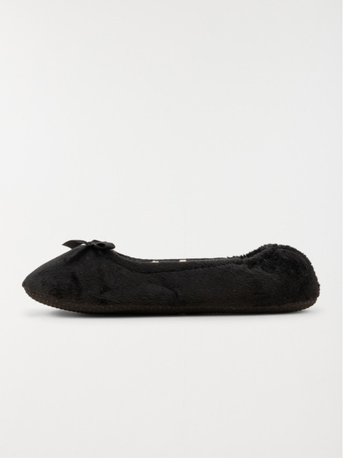 Chausson ballerine noir femme (36-41)