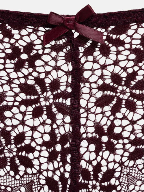 Shorty dentelle bourgogne...
