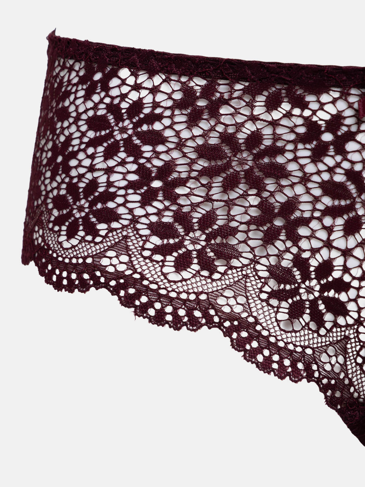 Shorty dentelle bourgogne femme (S-XL) Shorty dentelle bourgogne femme (S-XL)