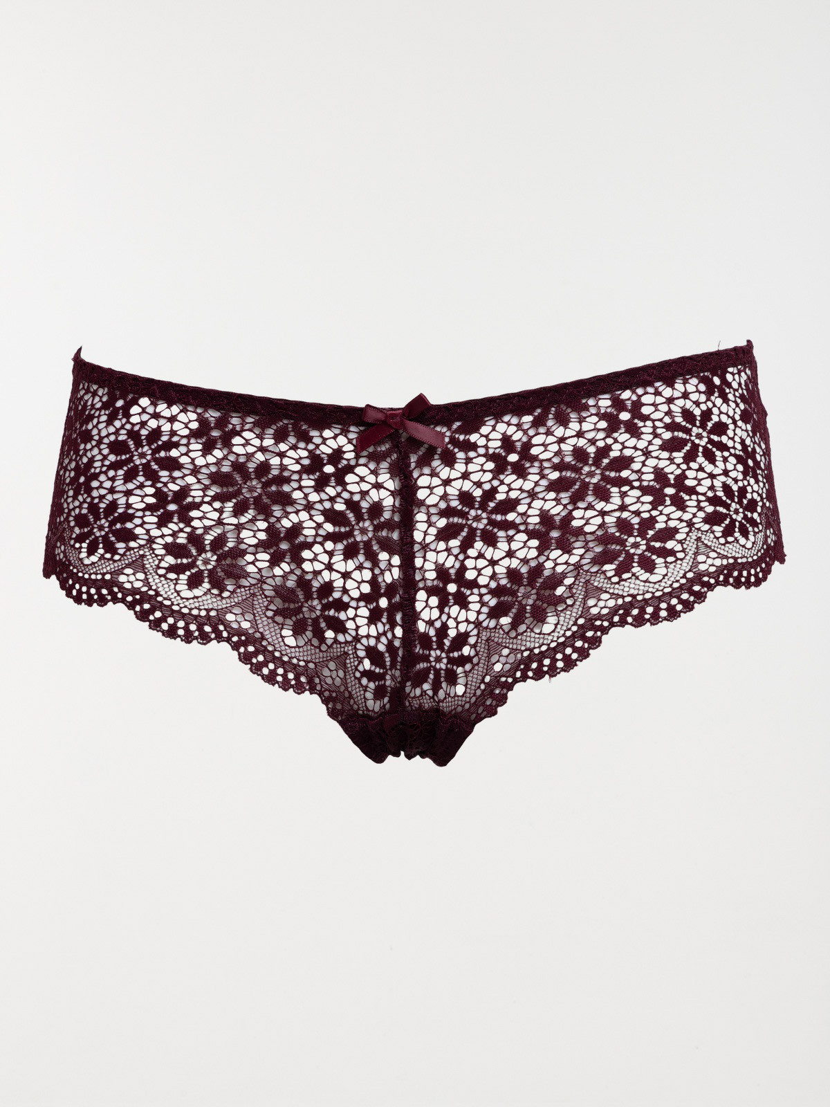 Shorty dentelle bourgogne femme (S-XL) Shorty dentelle bourgogne femme (S-XL)