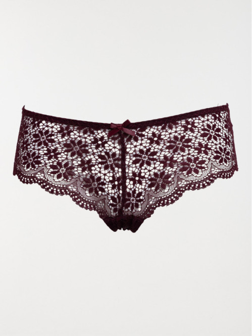 Shorty dentelle bourgogne...