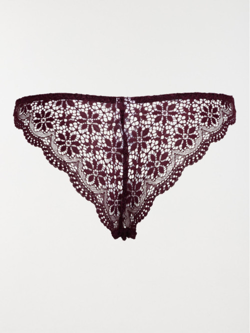 Tanga dentelle bourgogne...
