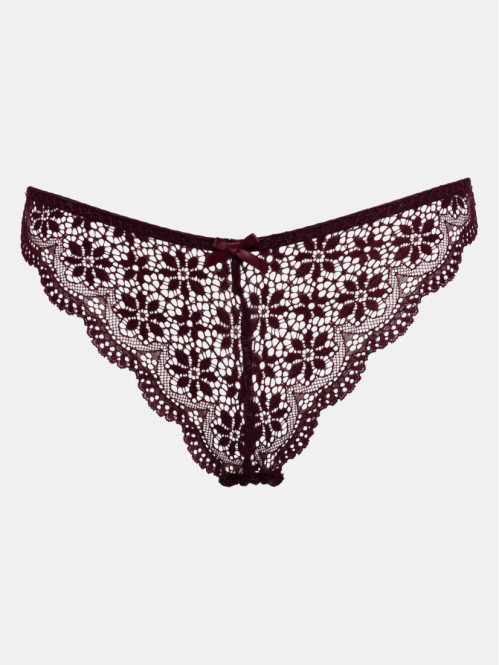 Tanga dentelle bourgogne...