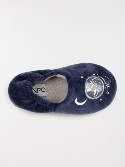 Chaussons navy dinosaure...