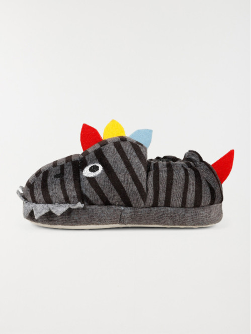 Chaussons gris dinosaure...
