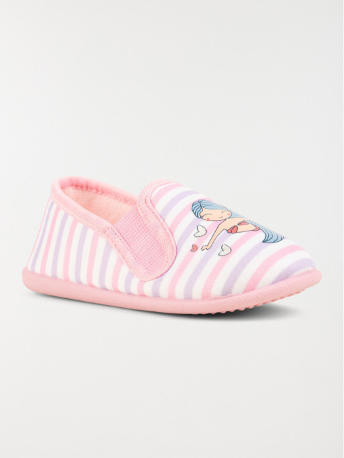 Chaussons rayés sirène...