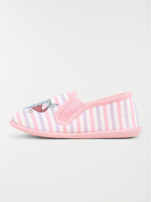 Chaussons rayés sirène...
