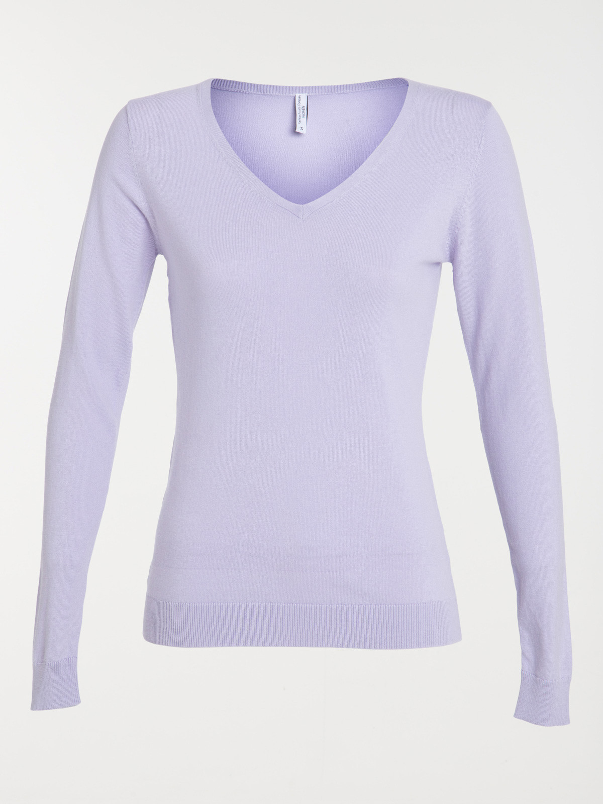Pull Col V lilas femme Pull Col V lilas femme