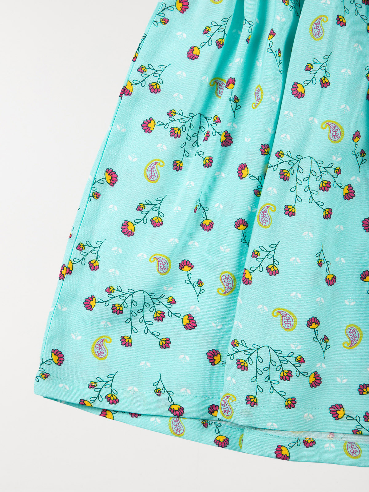 Jupe bali blue imprimée fille (10-16A) Jupe bali blue imprimée fille (10-16A)