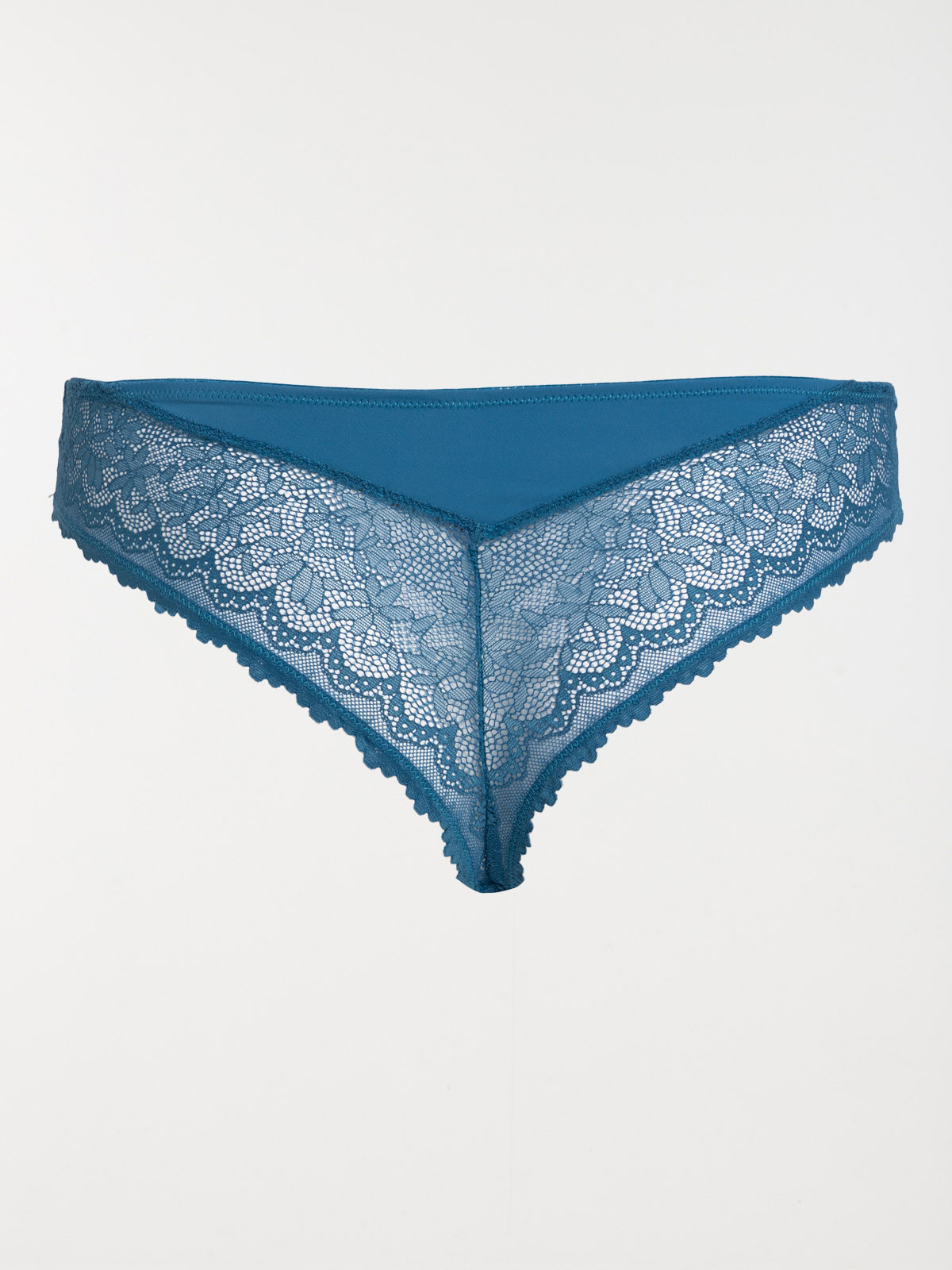 Tanga bleu paon femme (46-54)
