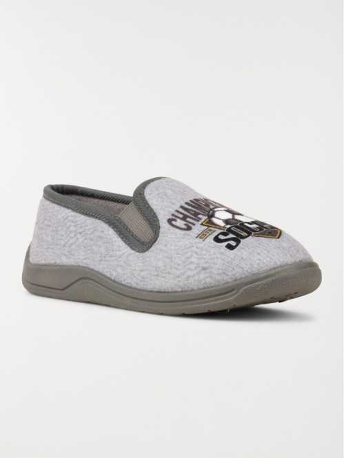Chausson foot gris garçon...