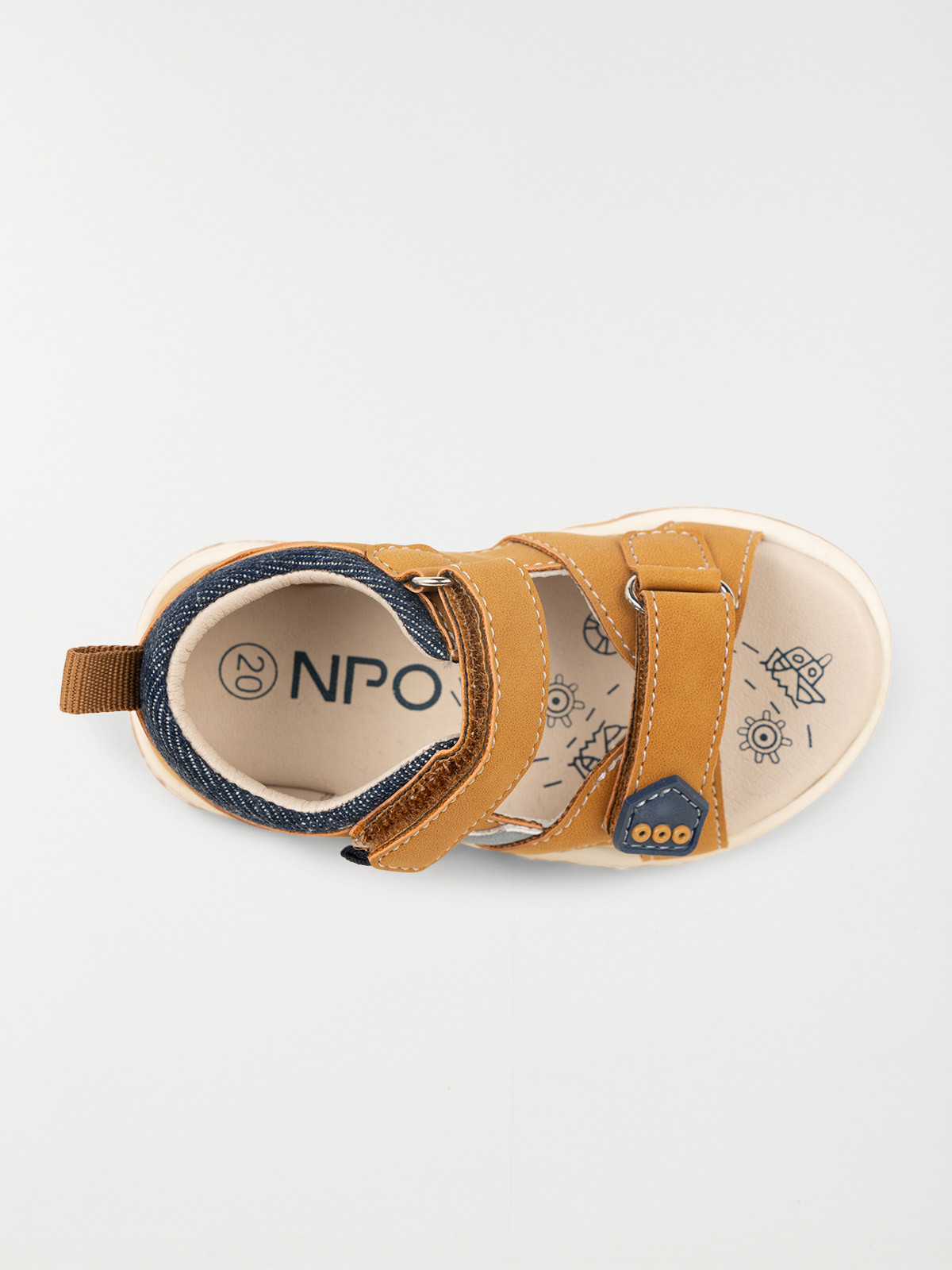 Sandales scratchs camel garçon (19-23) Sandales scratchs camel garçon (19-23)