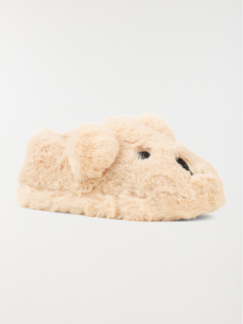 Chausson ourson fille beige...