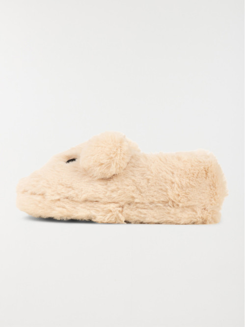 Chausson ourson fille beige...