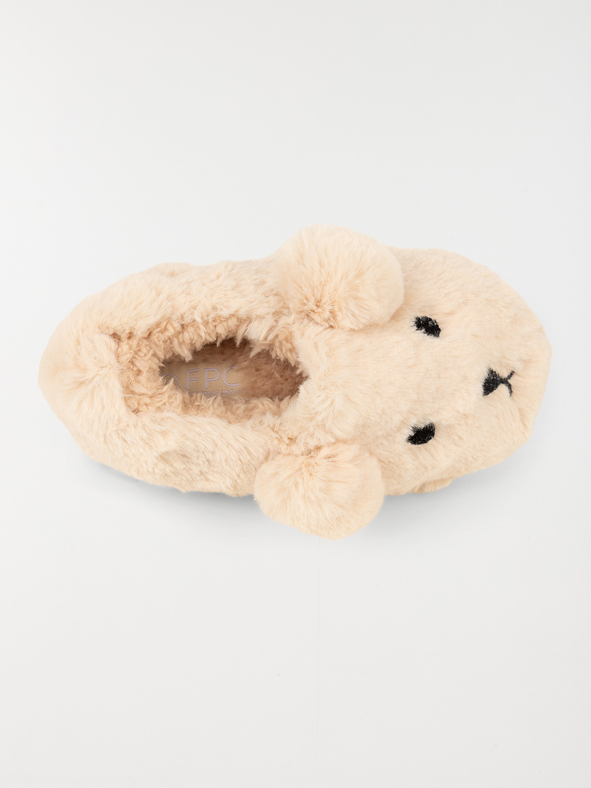 Chausson ourson fille beige (24-30)