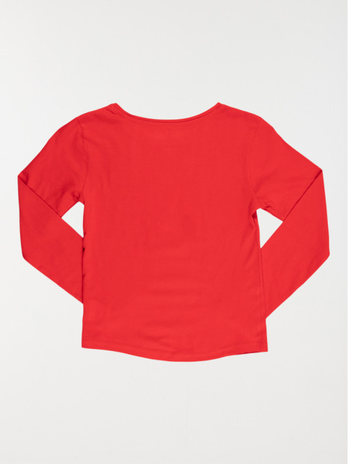 T-shirt rouge motif cerf...