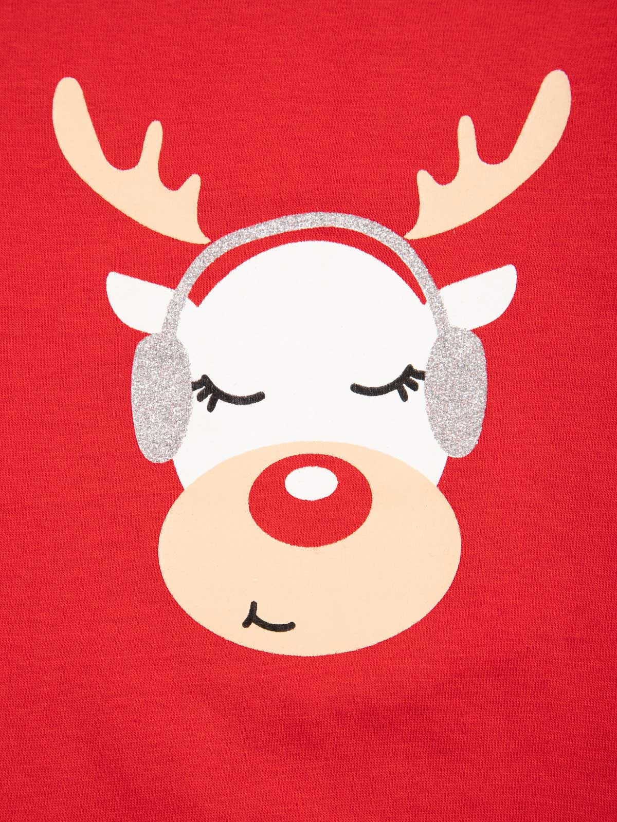 T-shirt rouge motif cerf fille (10-16A) T-shirt rouge motif cerf fille (10-16A)