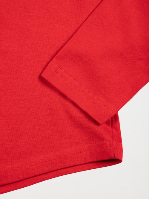 T-shirt rouge motif cerf...