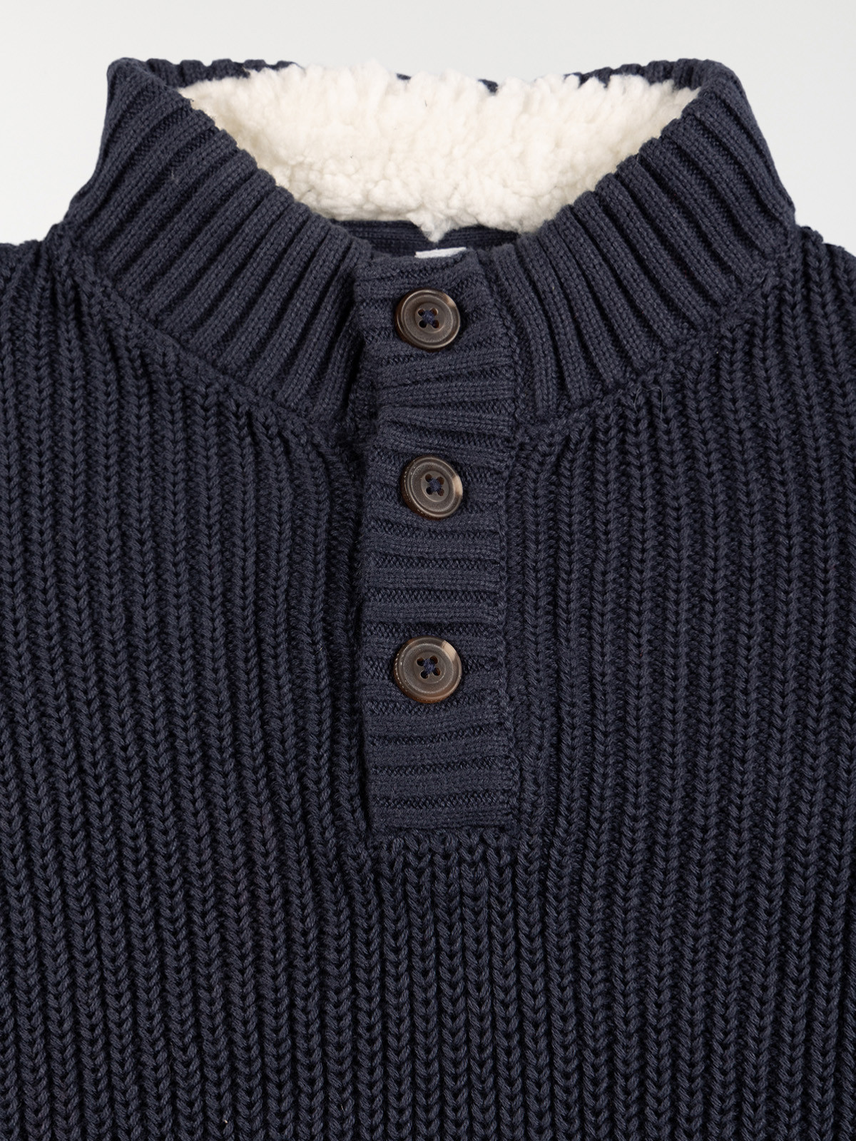 Pull col montant marine garçon (3-8A) Pull col montant marine garçon (3-8A)