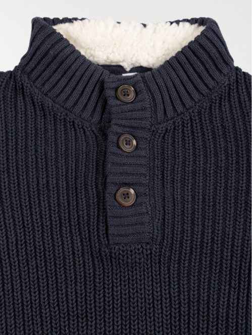 Pull col montant marine...