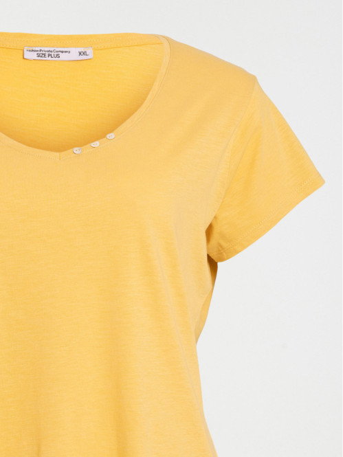 T-shirt col V grande taille...