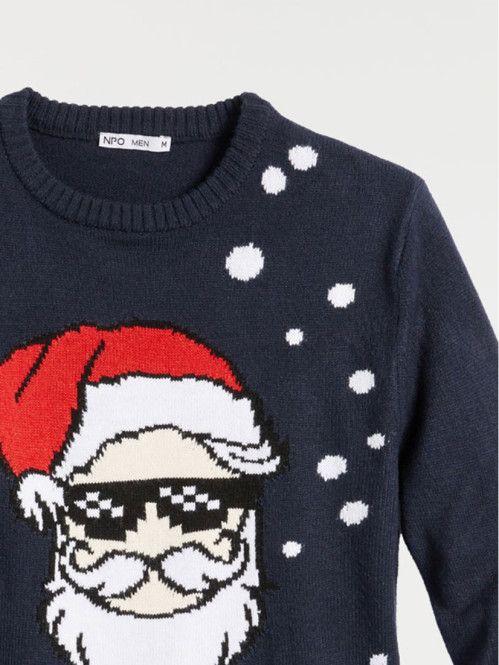 Pull père-noël homme marine...