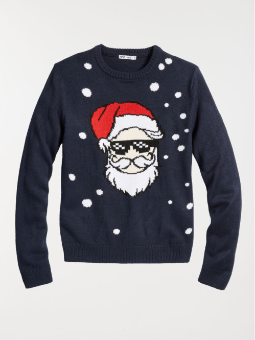 Pull père-noël homme marine...