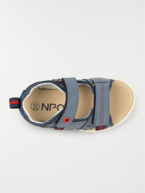 Sandale à scratchs garçon bleue (19-23)