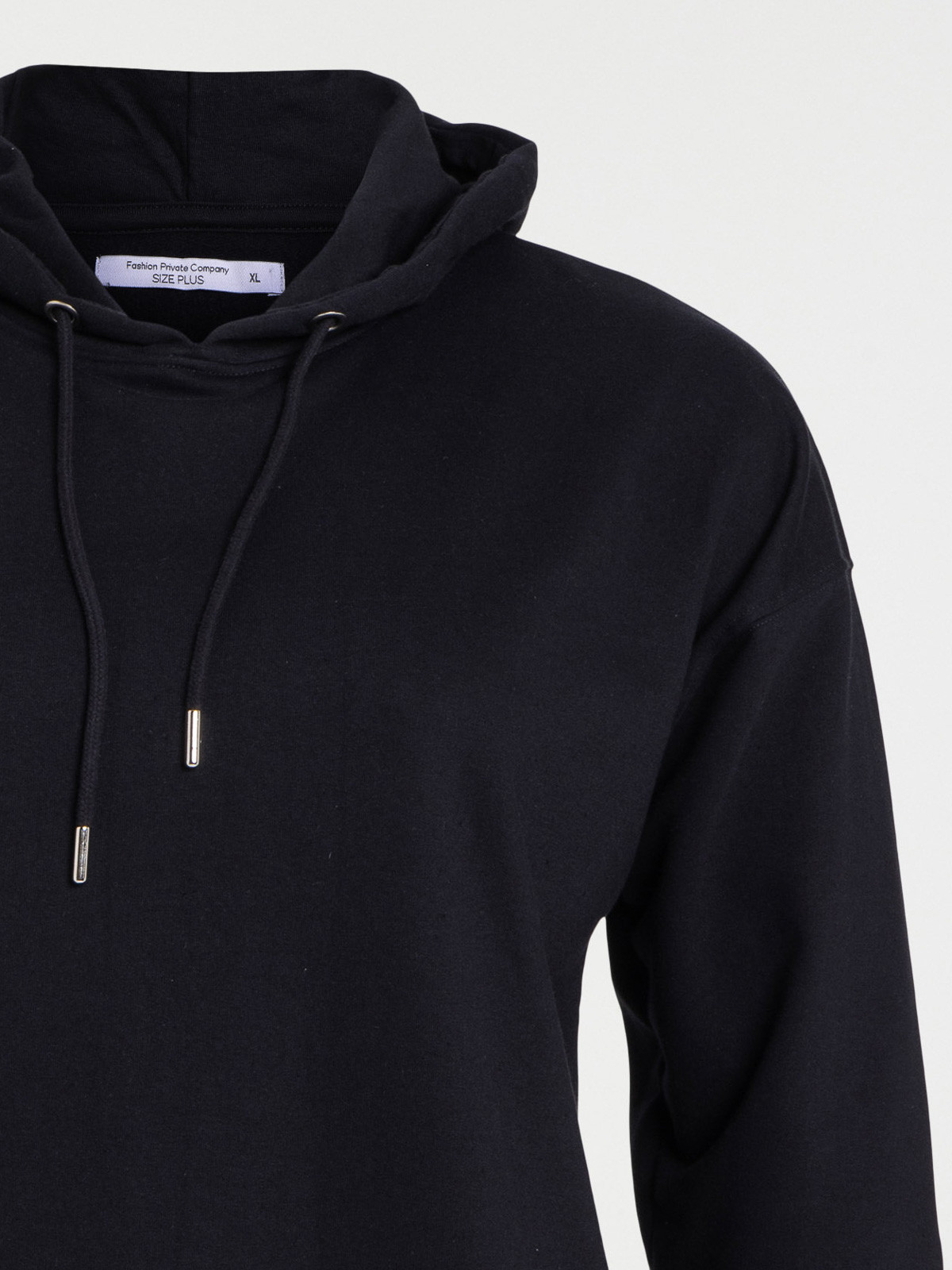 Sweat noir à capuche grande taille femme Sweat noir à capuche grande taille femme
