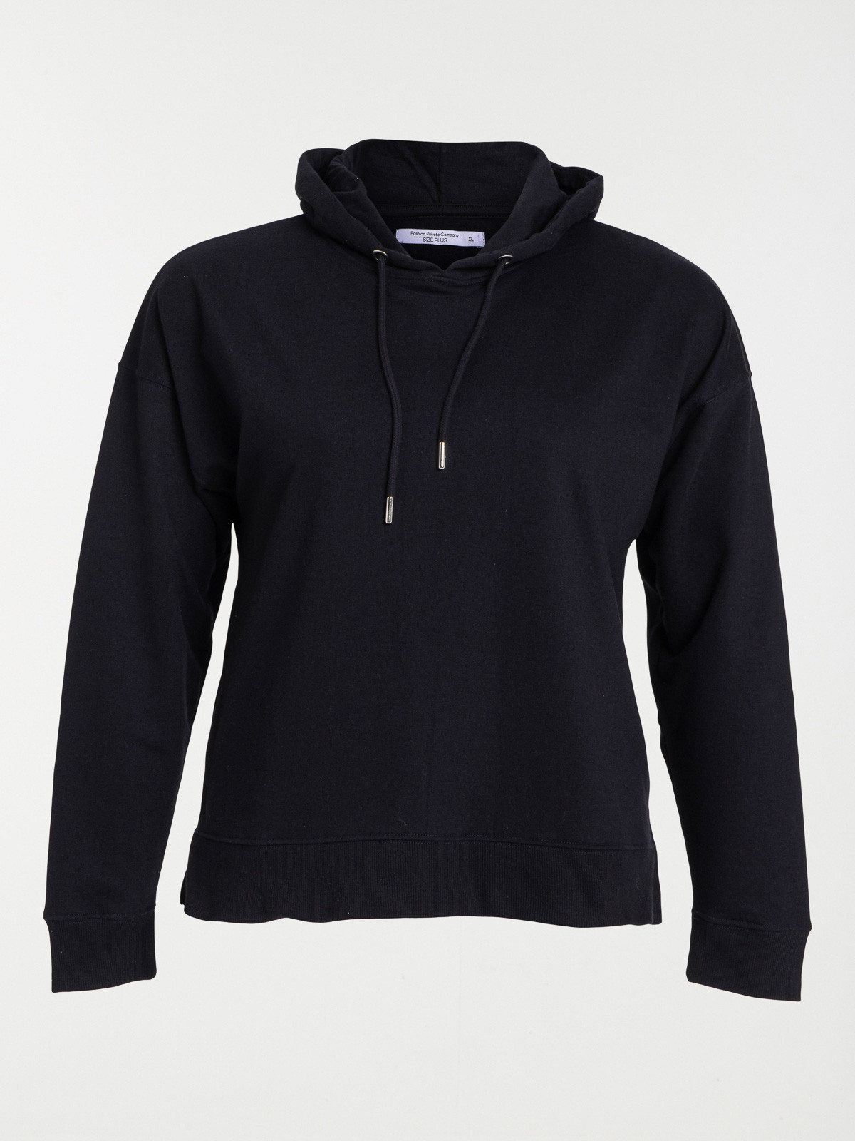 Sweat noir à capuche grande taille femme Sweat noir à capuche grande taille femme