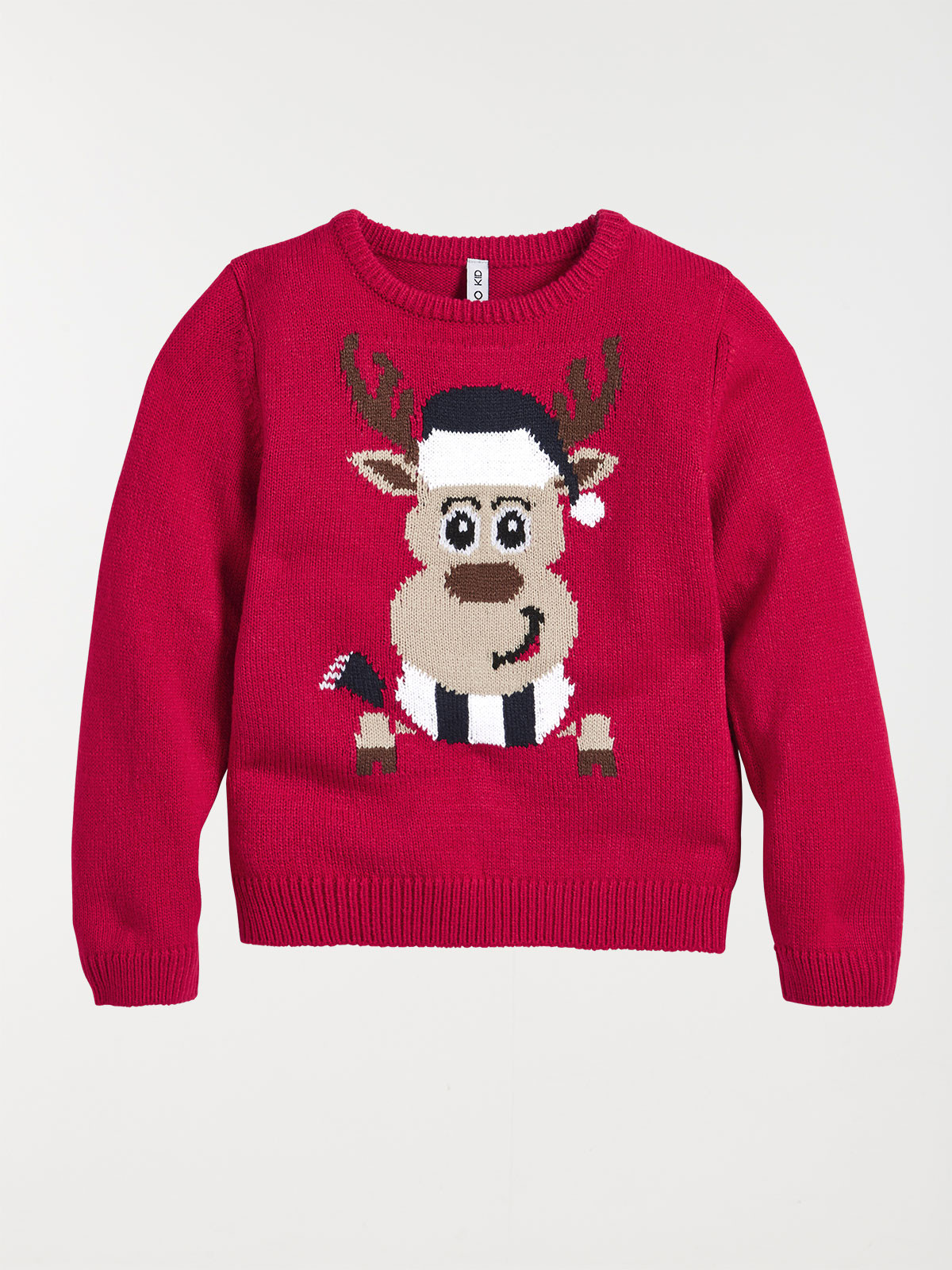 Pull motif renne de Noël garçon (10-16A) Pull motif renne de Noël garçon (10-16A)